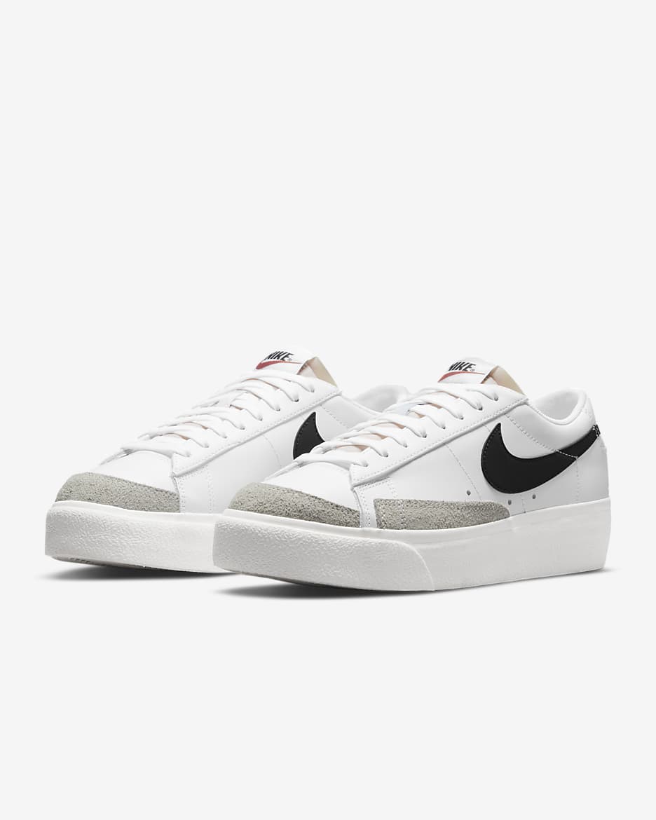 Nike White Black Blazer Low Platform Sneakers